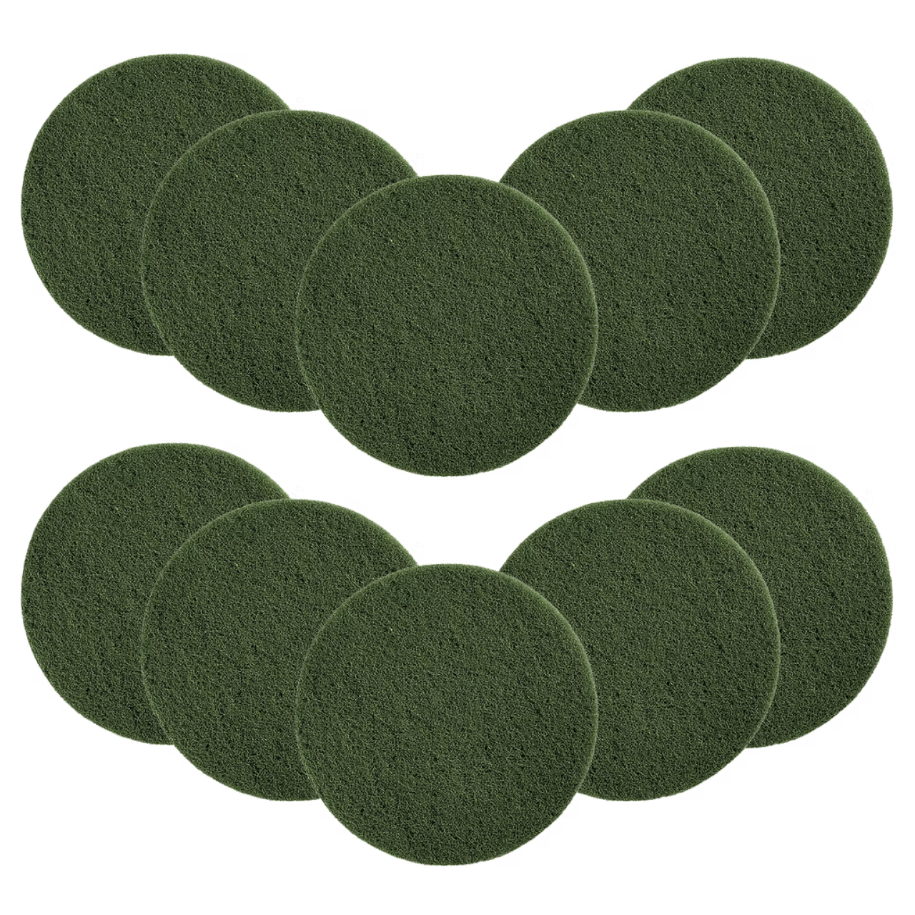 Green MotorScrubber floor scrubber pads for greasy kitchen floors and heavy soil removal