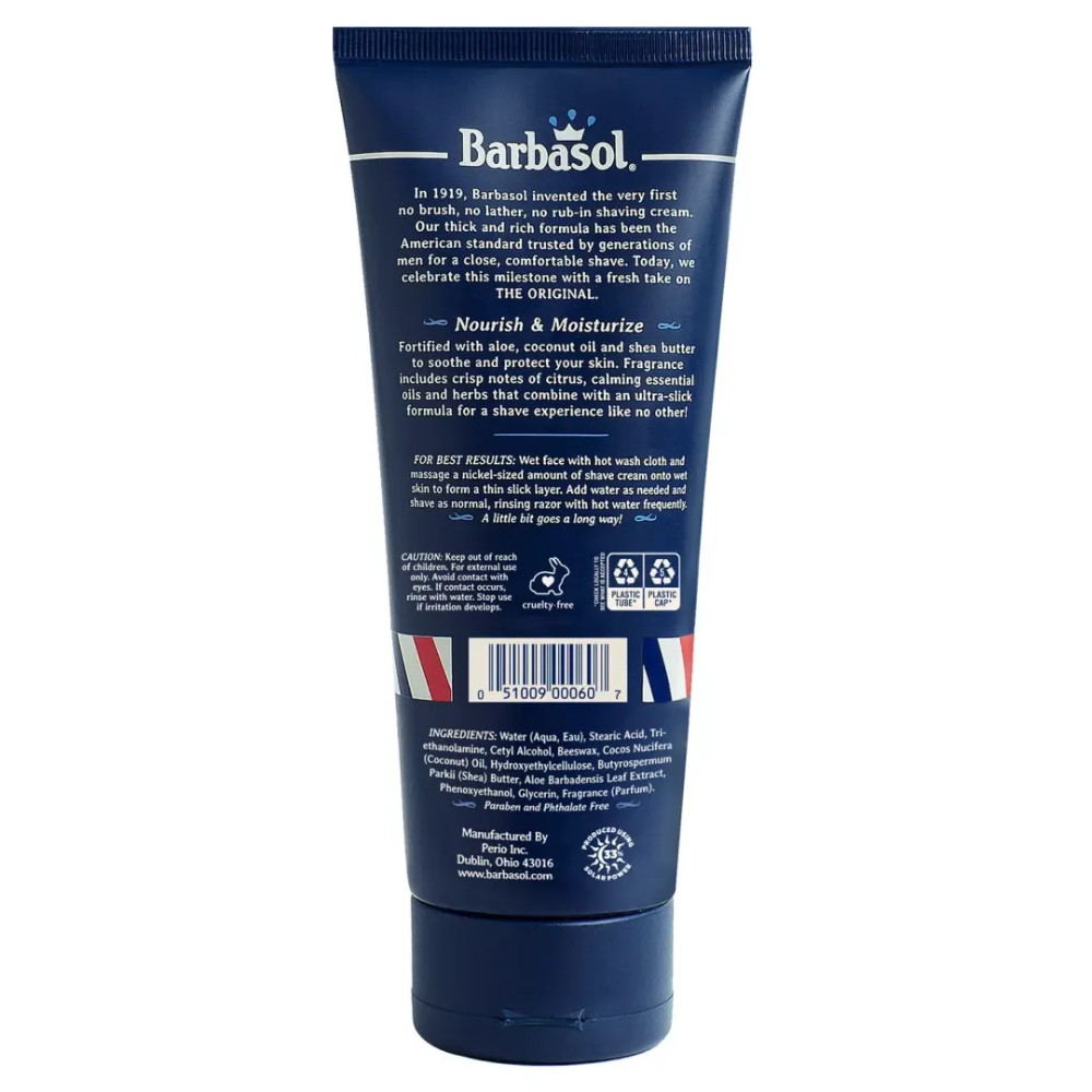 Premium brushless shaving cream with aloe coconut oil and shea butter