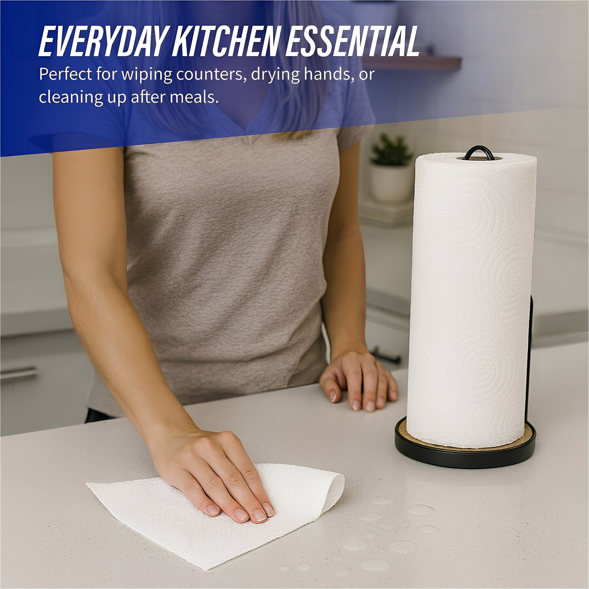 Genuine Joe absorbent kitchen paper towels for wiping counters and spills