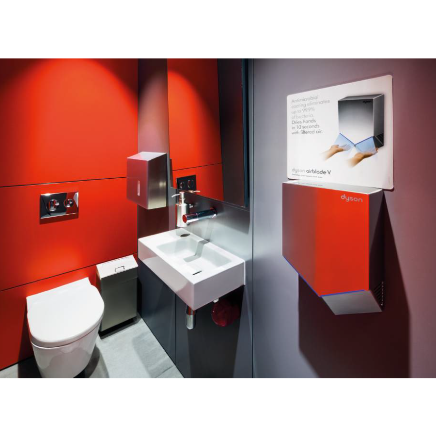 Dyson Airblade V, Automatic Hand Dryer, White (AB12W) - Installation View