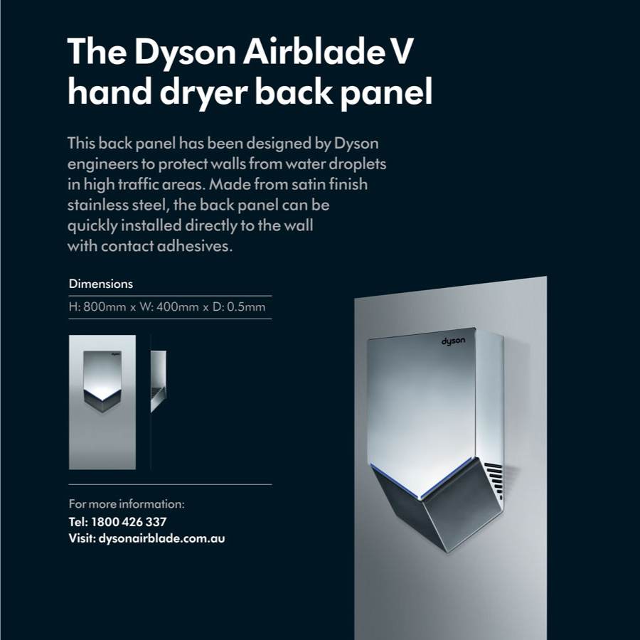 Dyson Back Panel for Airblade V, Sprayed Nickel (964691-01)