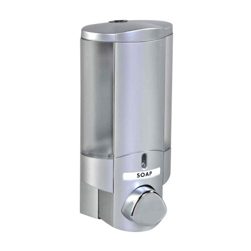 AVIVA Single Soap Dispenser, 1 Chamber, Satin Silver