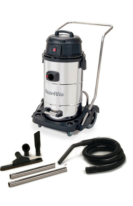 Powr Flite Wet Dry Vacuum 15 Gallon With Stainless Steel Tank and Tool Kit