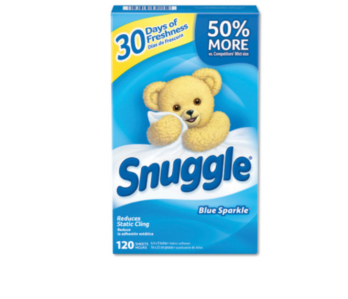 Snuggle Fabric Softener Sheets, Fresh Scent, 120 Sheets/Box, 6 Boxes/Carton