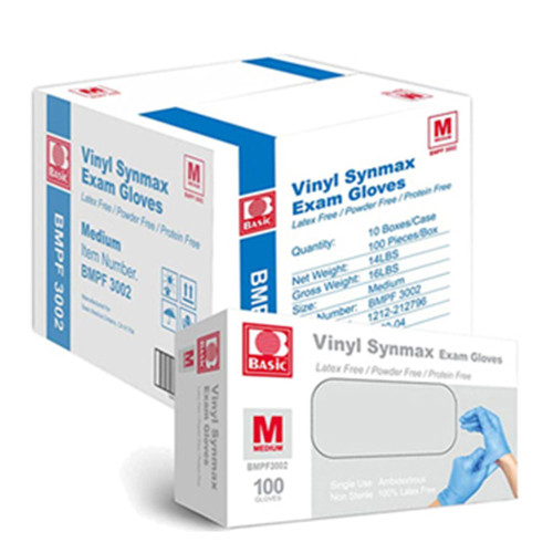 Blue Vinyl Synmax Exam Gloves