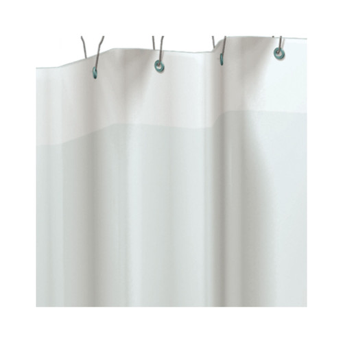Vinyl Locker Room Shower Curtain, White