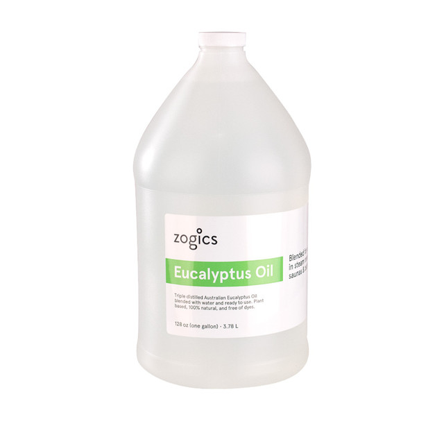 Zogics Eucalyptus Oil Blend for Steam Room (1 Gallon or Case of 4)