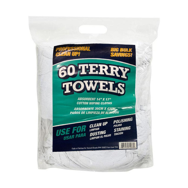 Multi-Purpose Terry Towels, White, 42-TT60