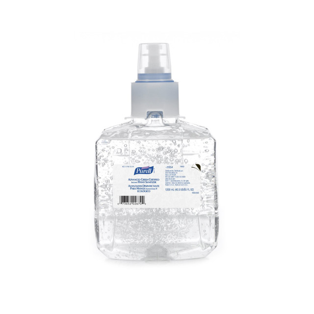 Purell LTX-12 1200 ml Green Certified  Alcohol Gel Hand Sanitizer, (2/case)