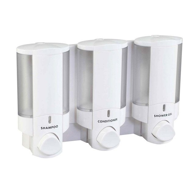 AVIVA White/Translucent 3 Chamber Refillable Dispenser