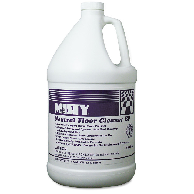 Misty Neutral Floor Cleaner EP, Lemon, 1 Gallon, B18044CT (Case of 4)