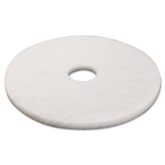 Boardwalk Standard 17-Inch Diameter Polishing Floor Pads, White, 4017WHI (5/case)