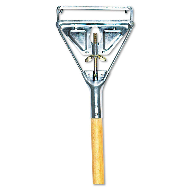 Boardwalk Quick Change Metal Head Mop Handle for No. 20 & Up Heads, 54in Wood Handle, 605