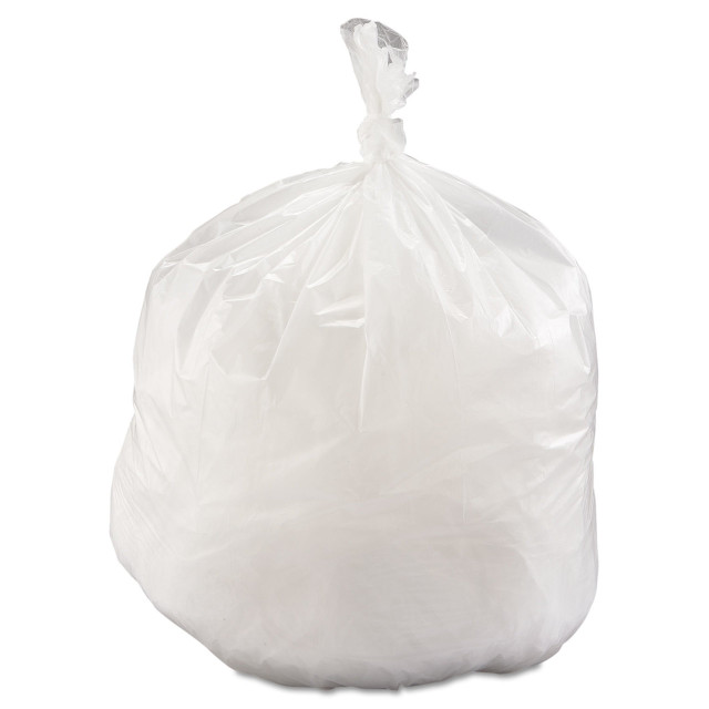 60 Gallon Can Liners, 43" x 46", 14 Mic, High-Density, Heavy-Duty, Clear, (200/Case) | Inteplast Group