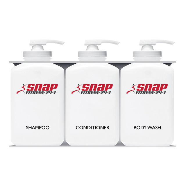 Snap Fitness Bulk Personal Care 3 Chambers Refillable Dispenser