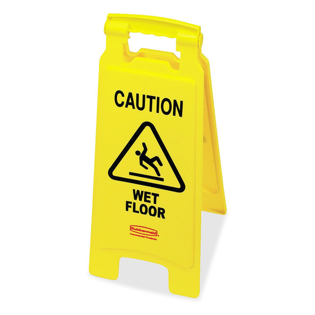 Rubbermaid Caution Wet Floor Sign, Plastic