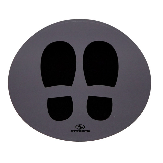 Stroops Social Distancing Vinyl Floor Decals, (Set of 3), SDFSKR-3
