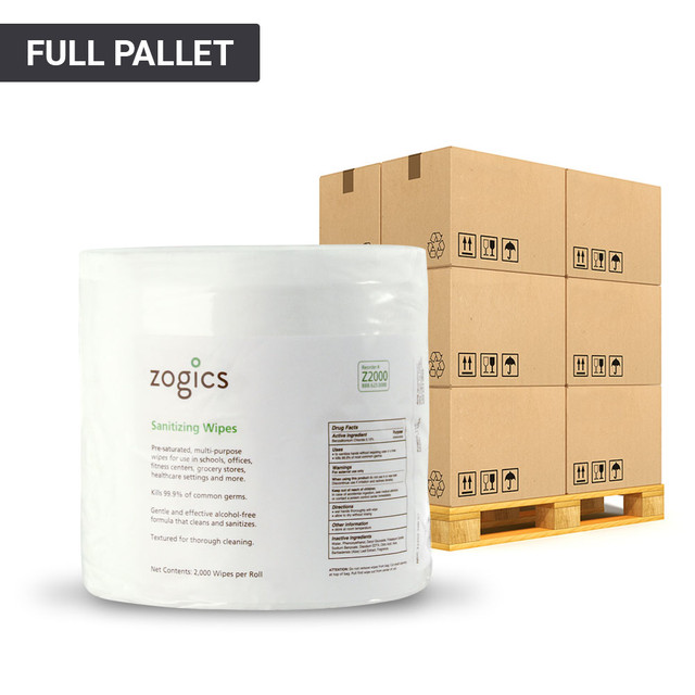 Sanitizing Wipes Pallet (1 Pallet, 36 Cases, 144 Rolls)
