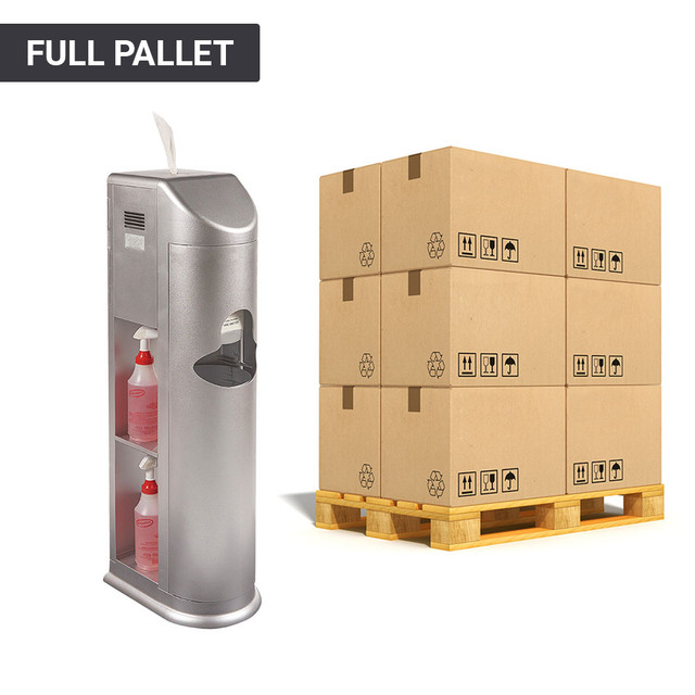 The Cleaning Station Wipes Dispenser + Hand Sanitizing Station Pallet