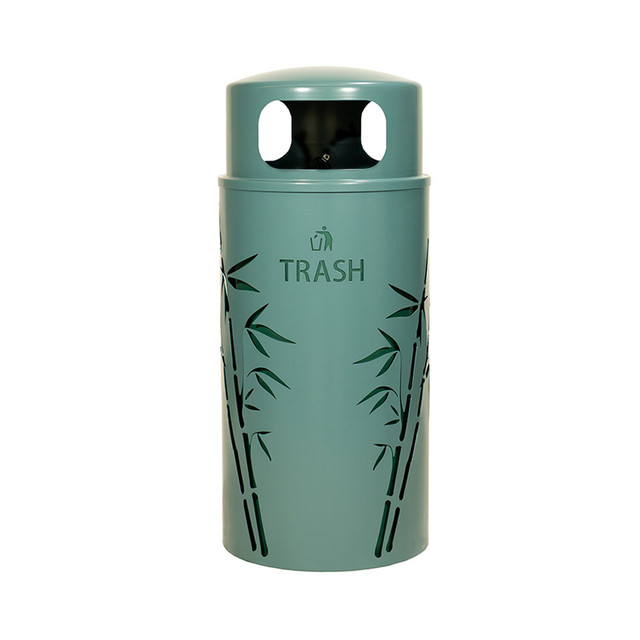 Nature Series Outdoor Bamboo Trash Receptacle