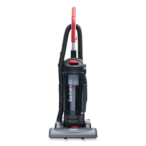 FORCE Quiet Clean Upright Vacuum, 15" Cleaning Path, Black | Sanitaire