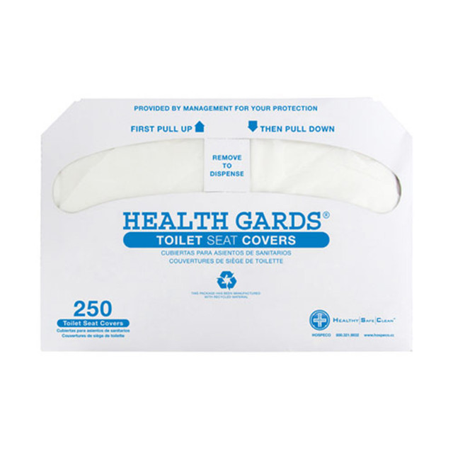 Health Gards Half-Fold Toilet Seat Covers (250/Pack, 20 Packs/Case) | Hospeco