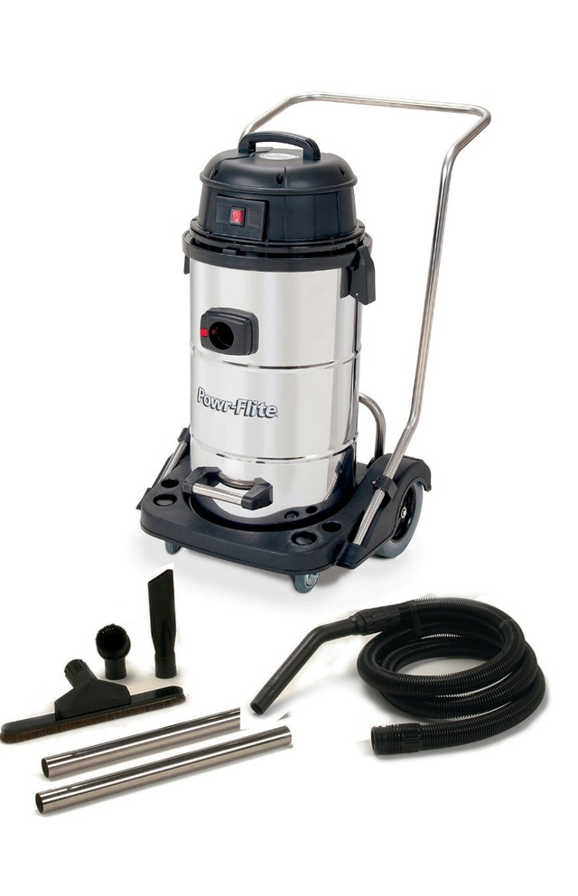 Powr-Flite Wet Dry Vacuum 15 Gallon With Stainless Steel Tank and Tool Kit