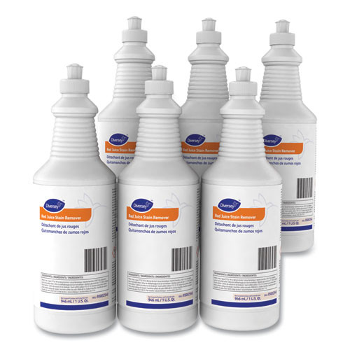 Red Juice Stain Remover, 32 oz Bottle, Case of 6 | Diversey