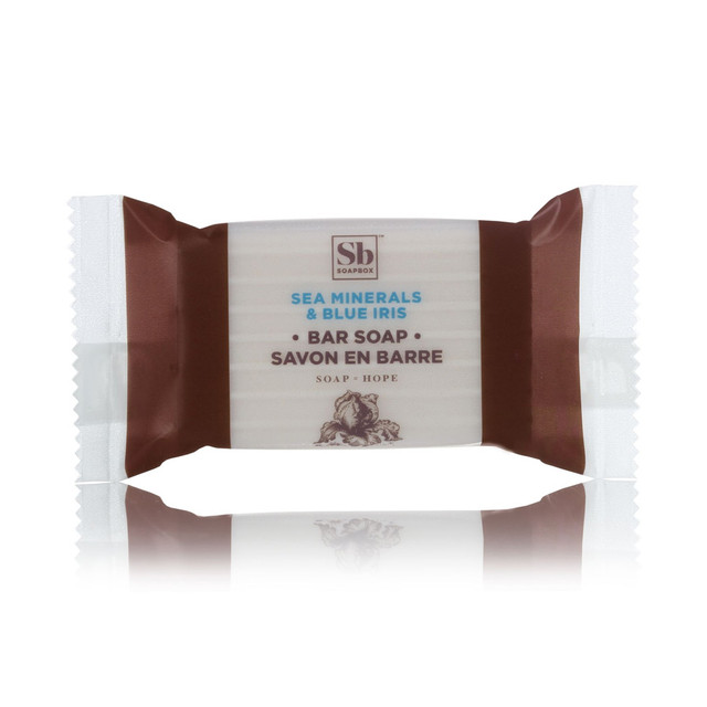 Bar Soap, Sea Minerals and Blue Iris, 0.96 oz, 288/Case | Soapbox