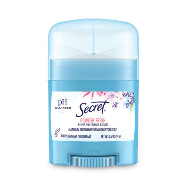 Invisible Deodorant, Powder Fresh, 0.5 oz Stick, 24/Carton | Secret