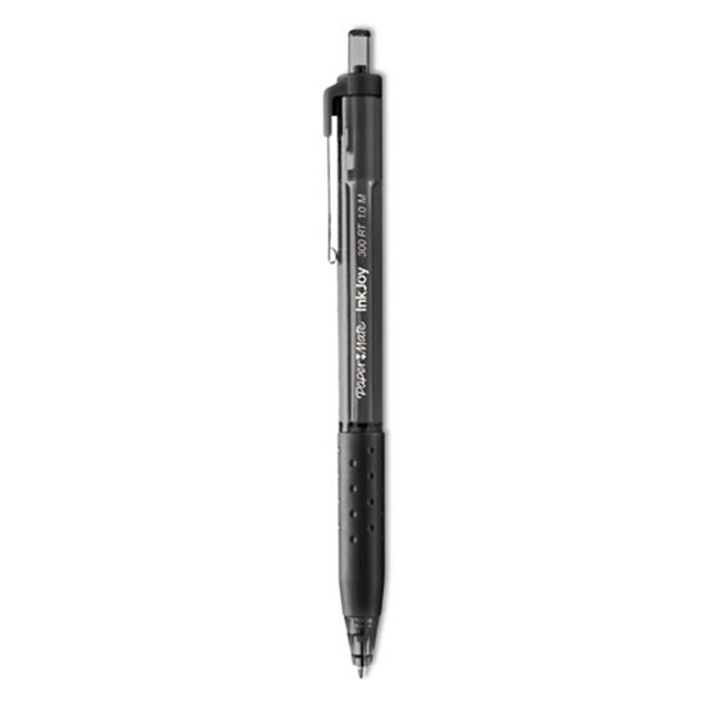 Paper Mate InkJoy 300 RT Ballpoint Pen, Refillable, Black (12/pack)
