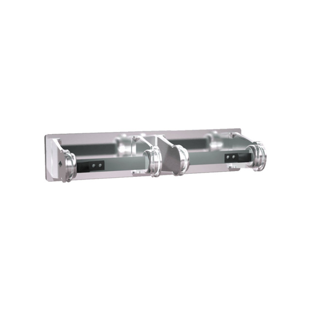 Double Roll Toilet Paper Holder, Chrome Plated, Surface Mounted | ASI