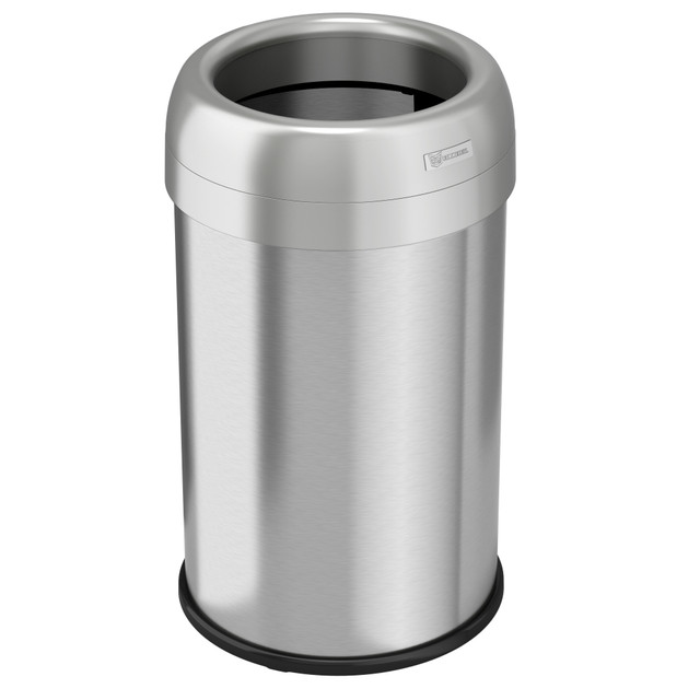 Open Top 13 Gallon Stainless Steel Round Trash Can | HLS