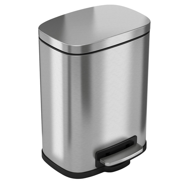Step 1.32 Gallon Stainless Steel Rectangular Trash Can | HLS