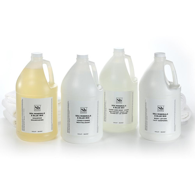 Soapbox Sea Minerals and Blue Iris Bath & Body Care Bulk Gallon Refills