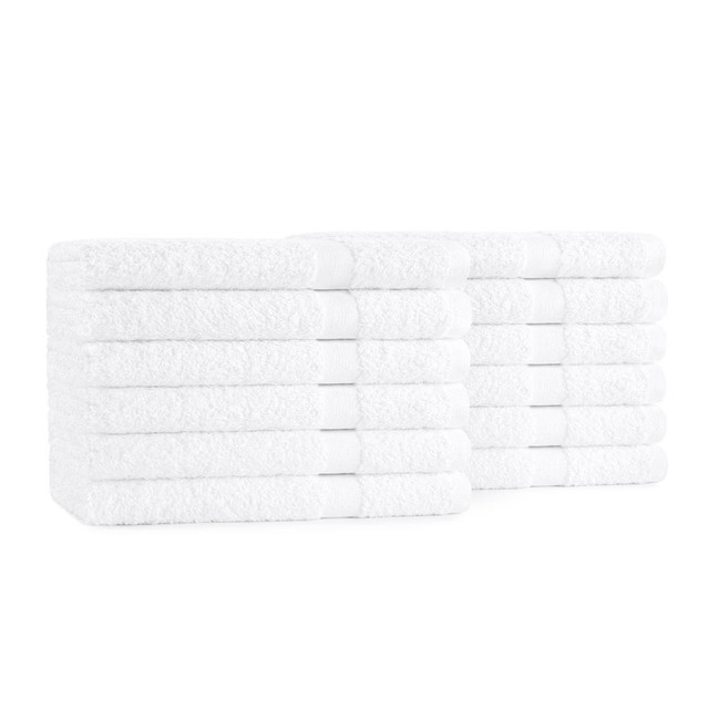 Admiral Collection Towel, 24" x 50", White (12/pack) | Monarch