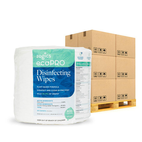 ecoPRO™ Plant-Based Disinfecting Wipes Pallet (1 Pallet, 36 Cases, 144 Rolls)