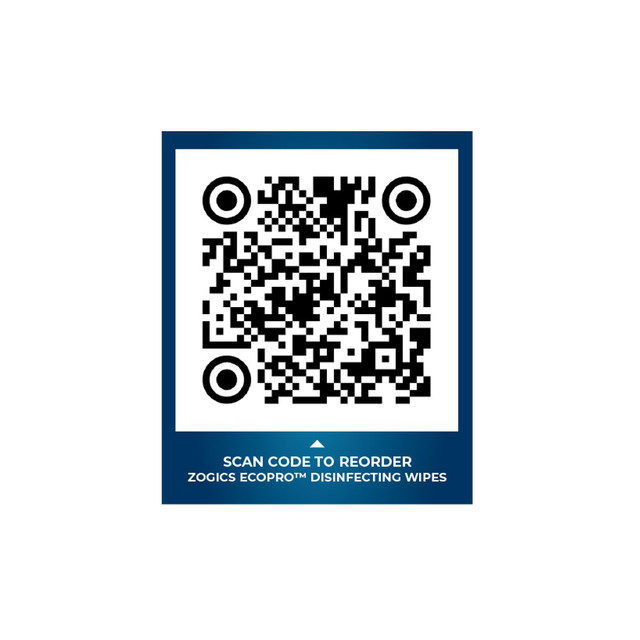 ecoPRO™ Plant-Based Disinfecting Wipes QR Code Sticker for Reordering