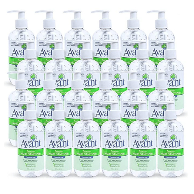 Avant 8.5 oz Alcohol Gel Fragrance Free Hand Sanitizer, (24/case)