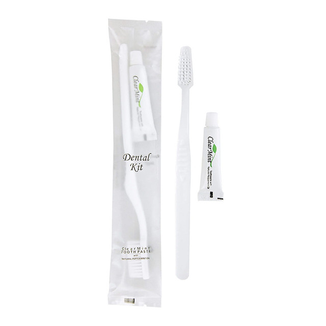 Disposable Tooth Brush and Tooth Paste Set (Case of 125 or 500)