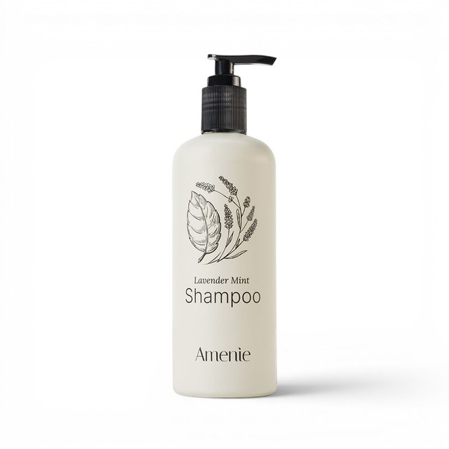 Amenie Lavender Mint Shampoo, 13.5 oz Acquavera Refillable Bottle