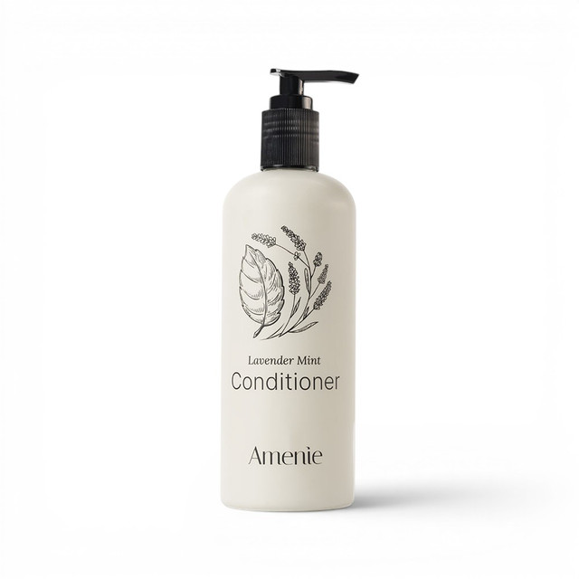 Amenie Lavender Mint Conditioner, 13.5 oz Acquavera Refillable Bottle