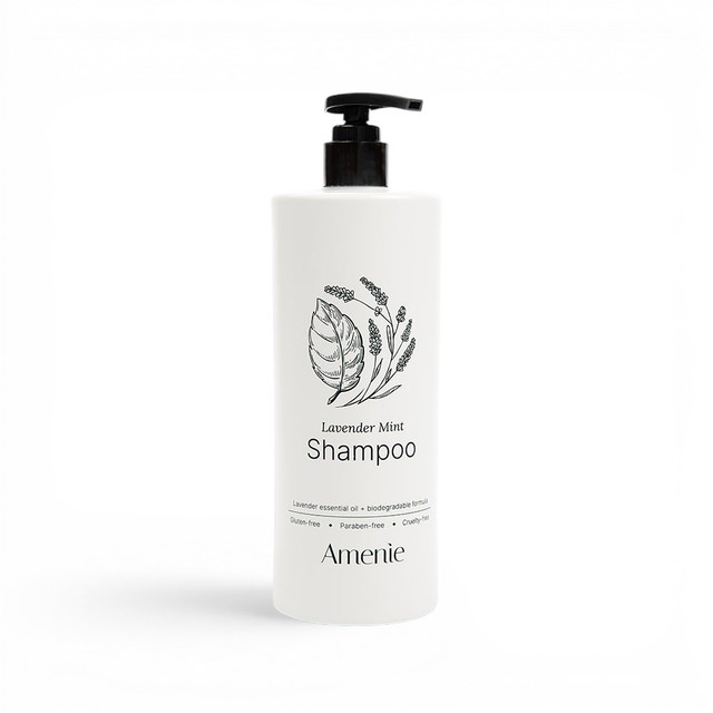 Amenie Lavender Mint Shampoo, 16.2 oz EcoLux Bottle
