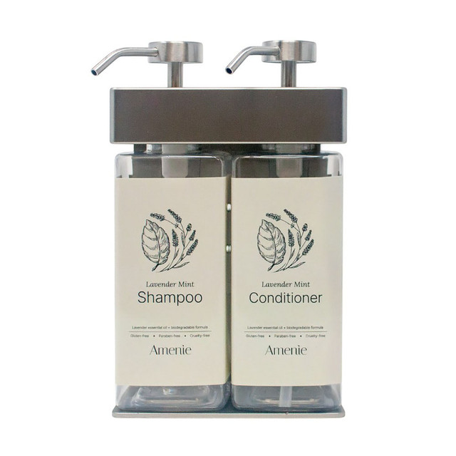 Amenie Lavender Mint SOLera Rectangle 2 Chamber Refillable Dispenser