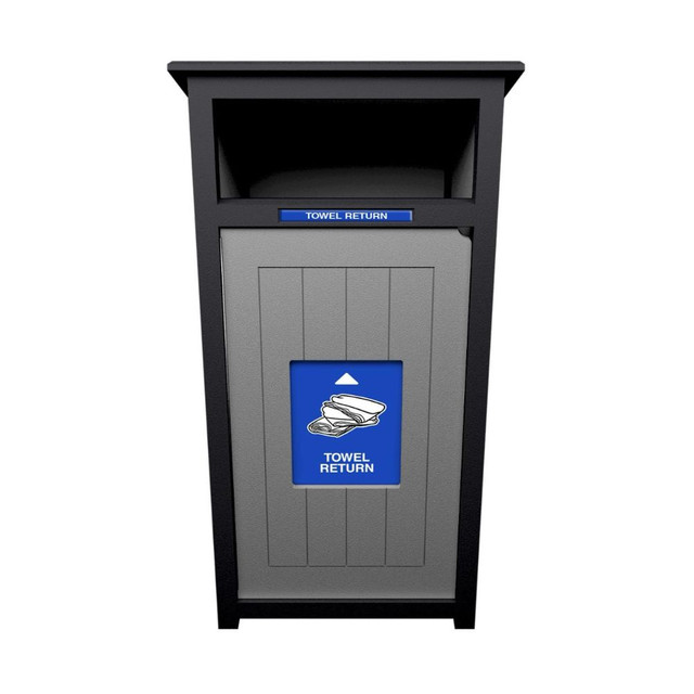Aura 32 Gallon Recycled Plastic Grey Towel Return Can | Busch Systems