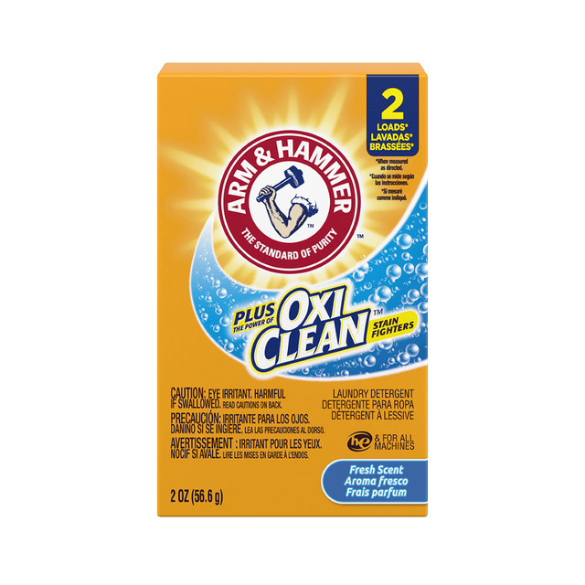 Arm & Hammer Plus OxiClean Laundry Detergent, Fresh Scent, 2 oz (156/case)