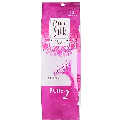 Pure Silk Pure2 Disposable Razor for Women, 10 Count