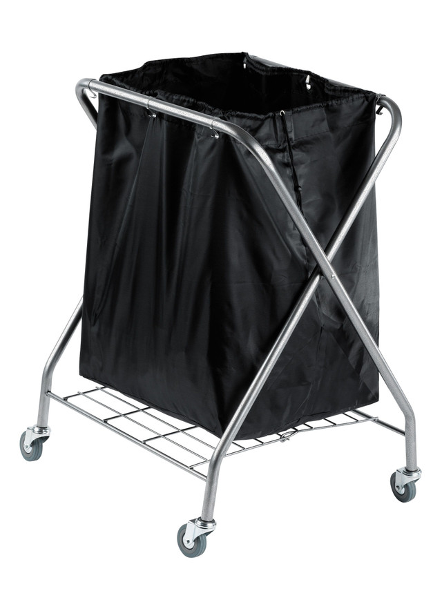 X-Duty Laundry Hamper, 6-Bushel, Steel, Black | Hospitality 1 Source
