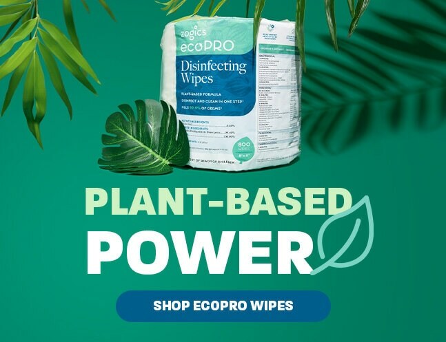 Plant-Based Power Zogics EcoPro Disinfecting Wipes