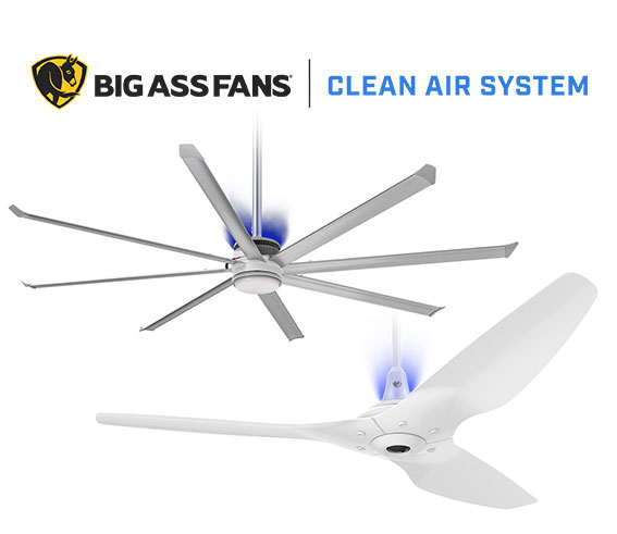 Reduce infection by 95% with Big Ass Fans® Clean Air System